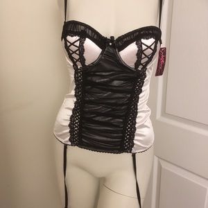 NEW CORSET  , Black/white , 34B